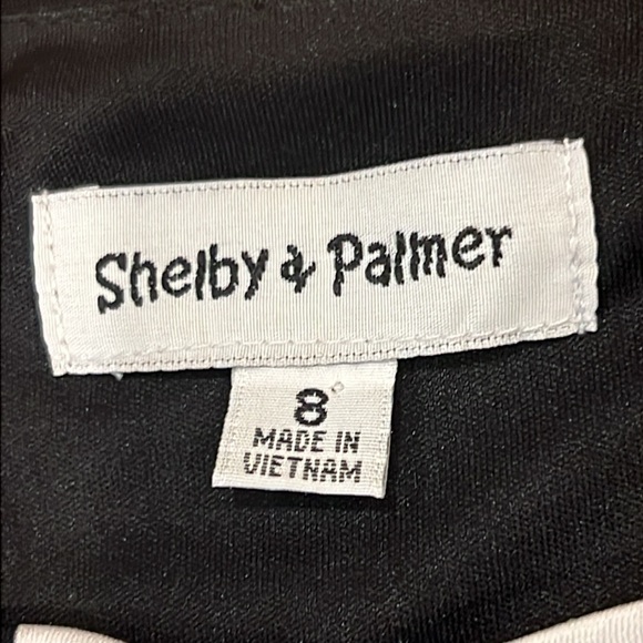 NWT Shelby & Palmer Houndstooth Dress Elastic Waist Size 8 Short Cap Sleeves - Picture 8 of 12